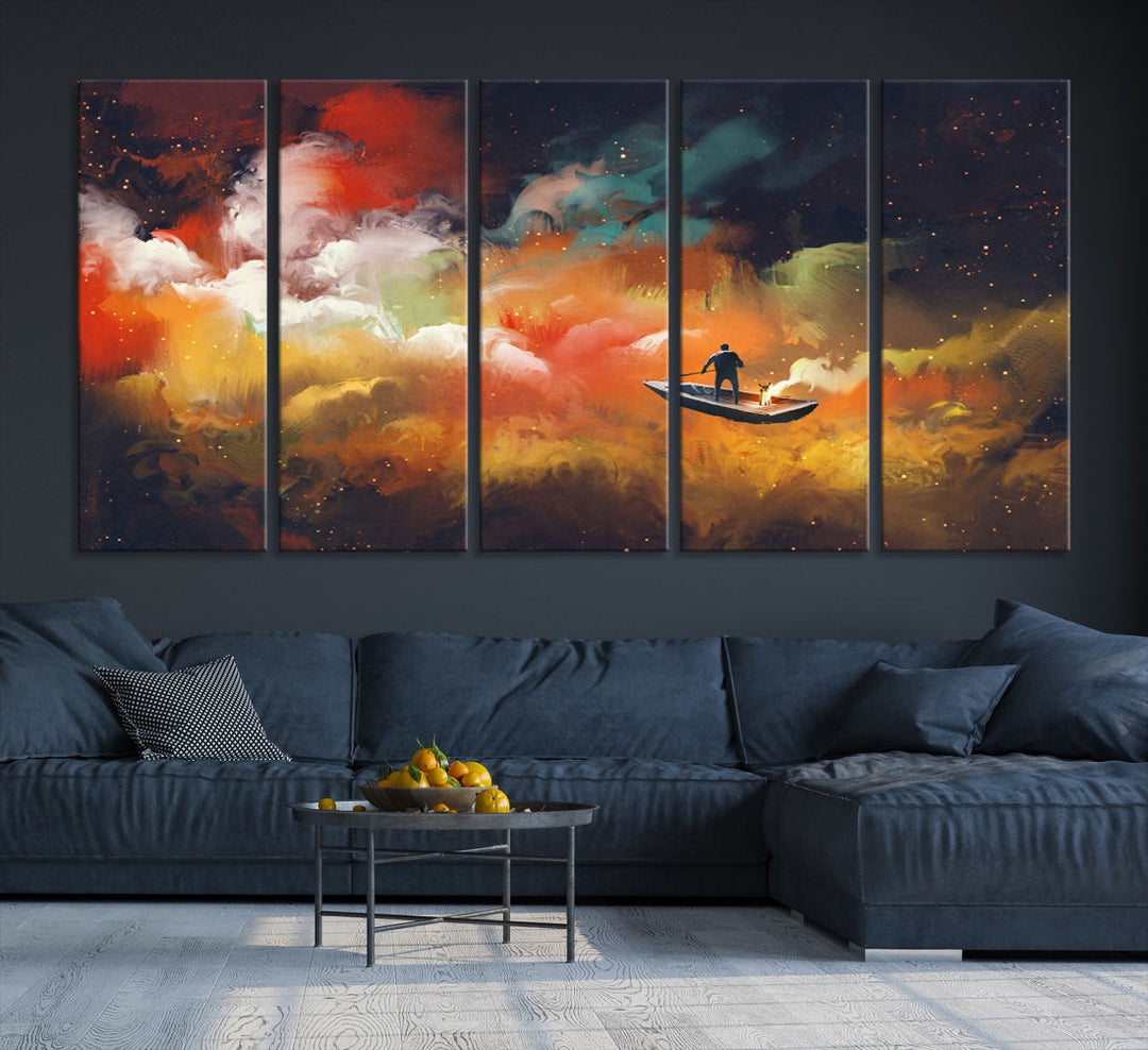 Journey to Outer Space on Premium Giclee Canvas Wall Art Print