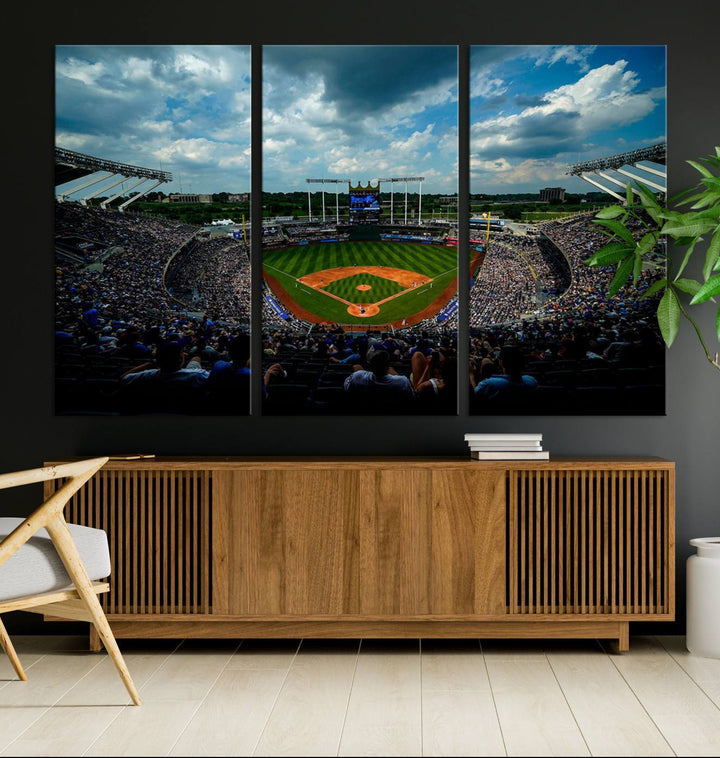 Kauffman Stadium Kansas City Royals Wall Art Canvas Print