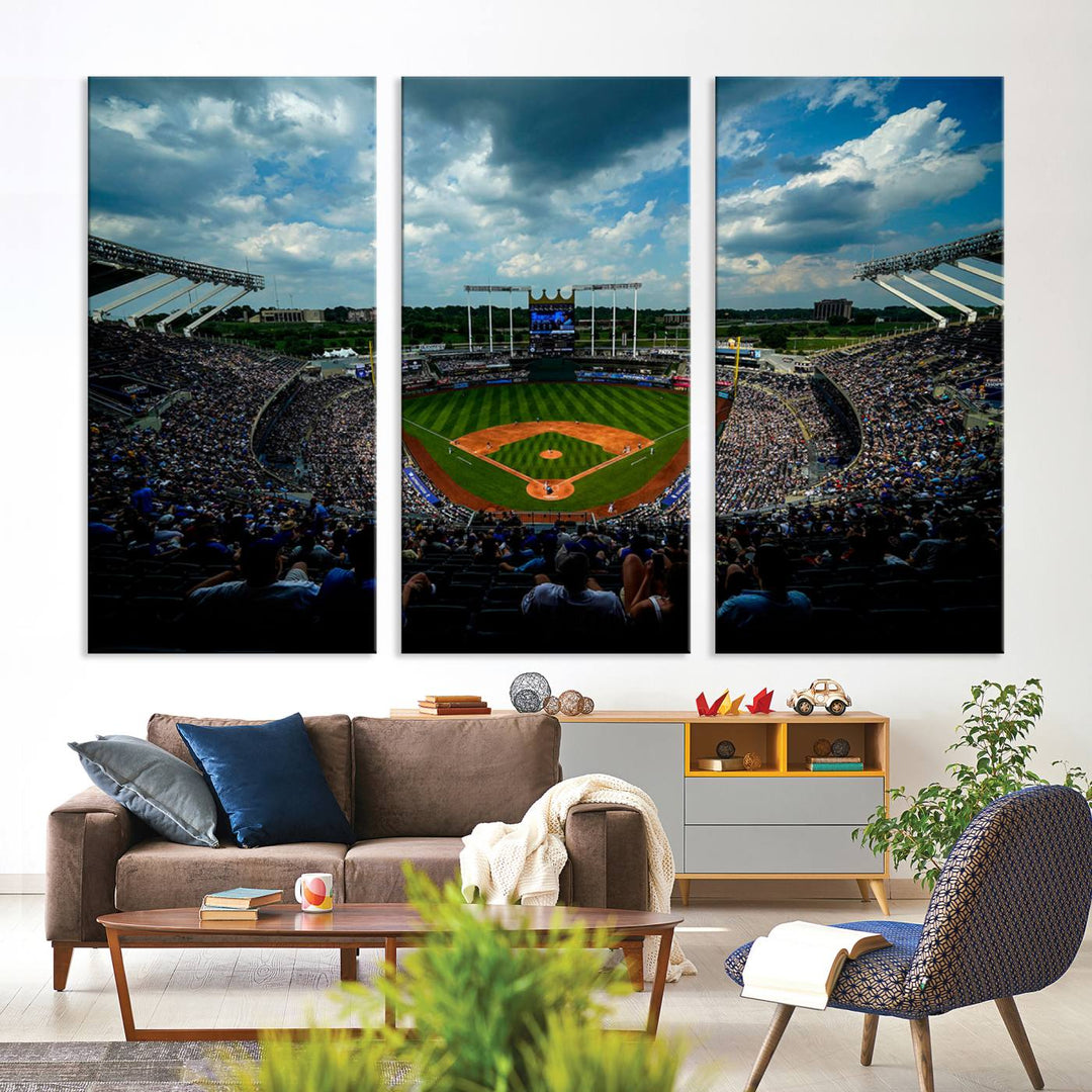 Kauffman Stadium Kansas City Royals Wall Art Canvas Print