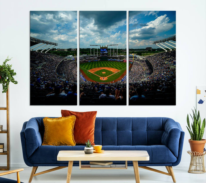 Kauffman Stadium Kansas City Royals Wall Art Canvas Print