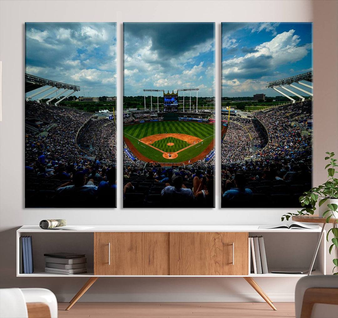 Kauffman Stadium Kansas City Royals Wall Art Canvas Print