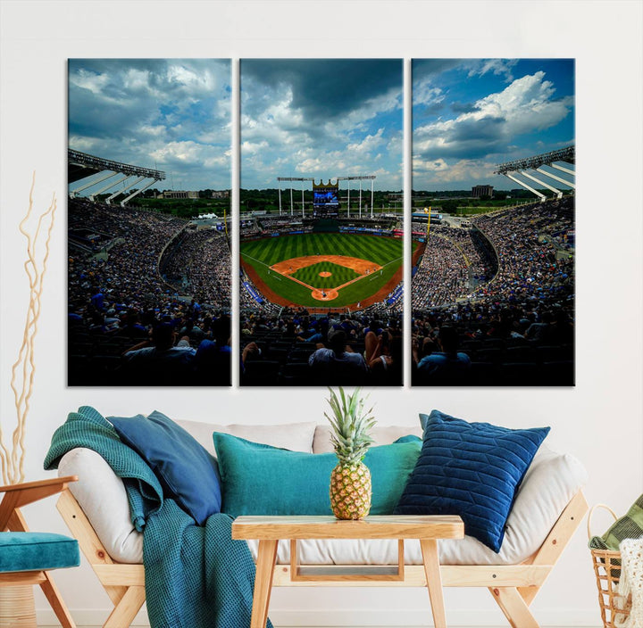 Kauffman Stadium Kansas City Royals Wall Art Canvas Print