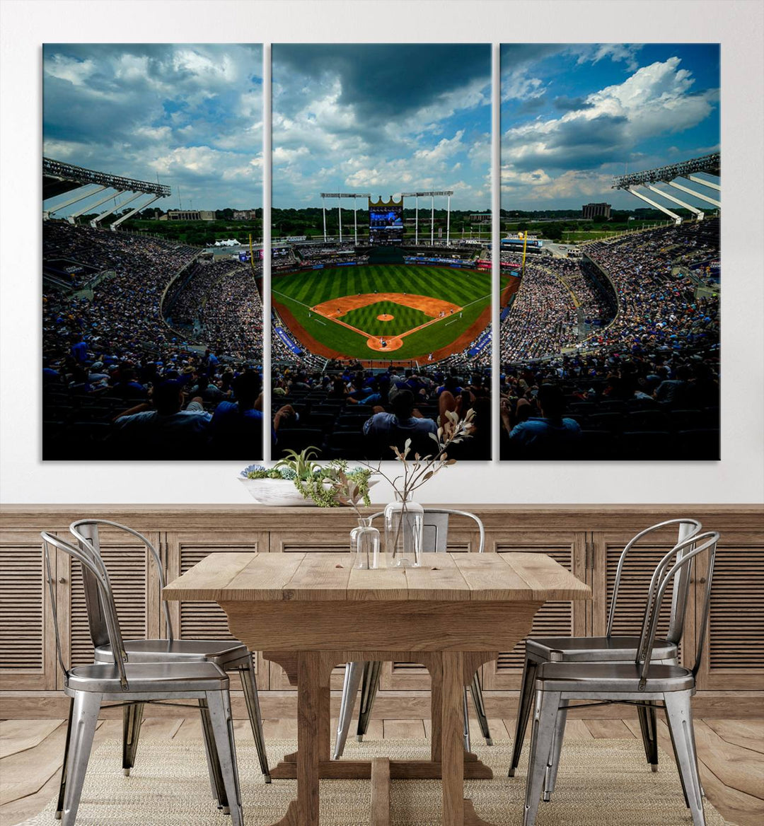 Kauffman Stadium Kansas City Royals Wall Art Canvas Print