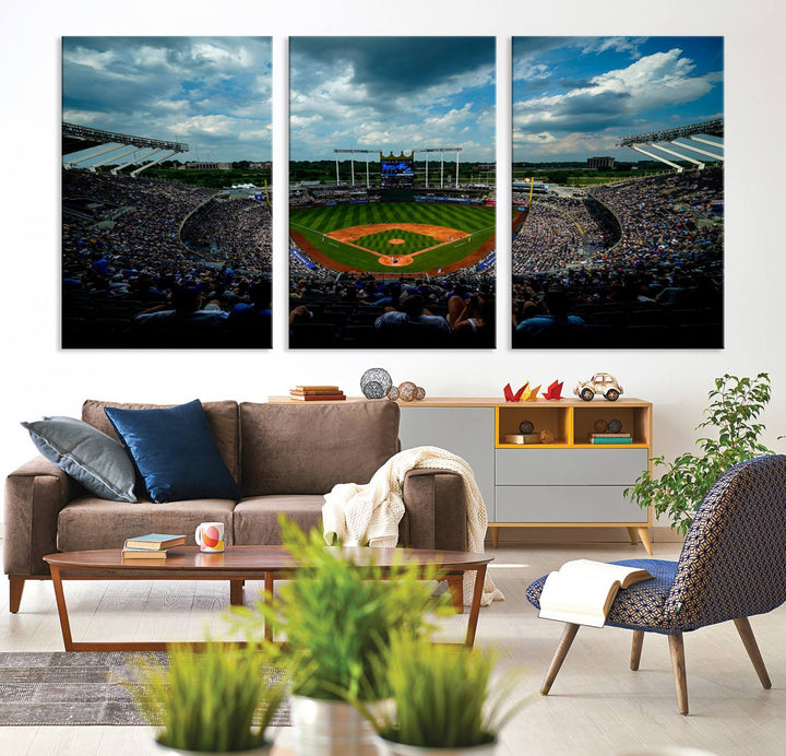 Kauffman Stadium Kansas City Royals Wall Art Canvas Print