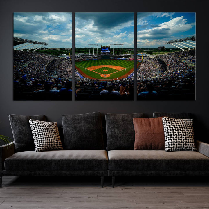 Kauffman Stadium Kansas City Royals Wall Art Canvas Print