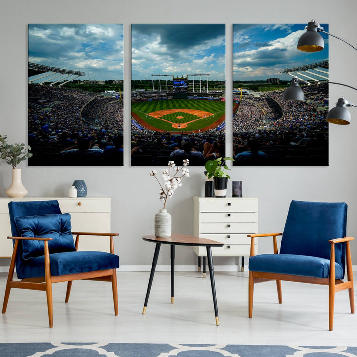 Kauffman Stadium Kansas City Royals Wall Art Canvas Print