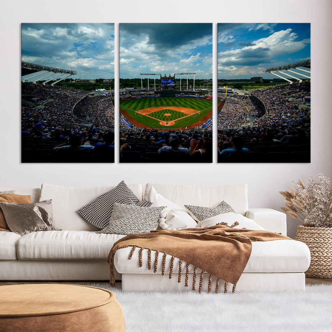 Kauffman Stadium Kansas City Royals Wall Art Canvas Print