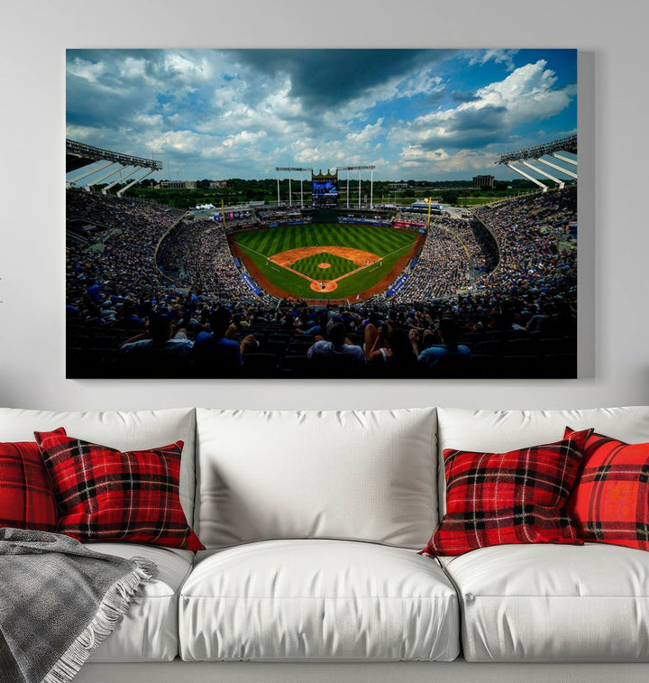 Kauffman Stadium Kansas City Royals Wall Art Canvas Print