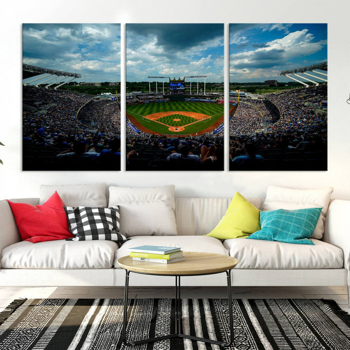 Kauffman Stadium Kansas City Royals Wall Art Canvas Print