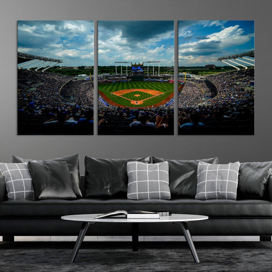 Kauffman Stadium Kansas City Royals Wall Art Canvas Print