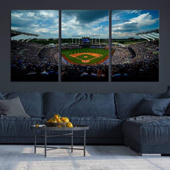 Kauffman Stadium Kansas City Royals Wall Art Canvas Print