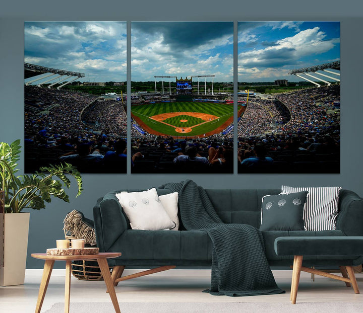 Kauffman Stadium Kansas City Royals Wall Art Canvas Print