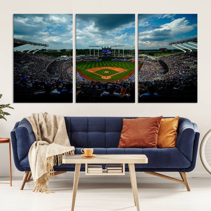 Kauffman Stadium Kansas City Royals Wall Art Canvas Print