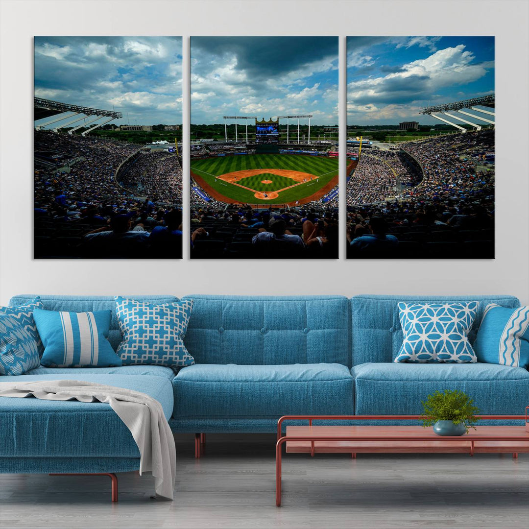 Kauffman Stadium Kansas City Royals Wall Art Canvas Print