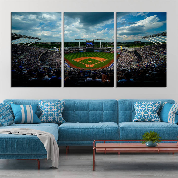 Kauffman Stadium Kansas City Royals Wall Art Canvas Print