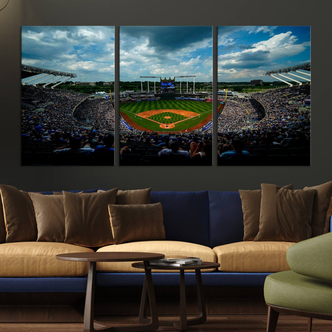 Kauffman Stadium Kansas City Royals Wall Art Canvas Print