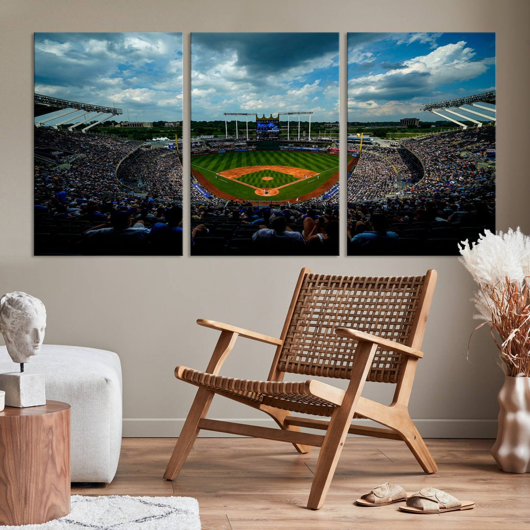 Kauffman Stadium Kansas City Royals Wall Art Canvas Print