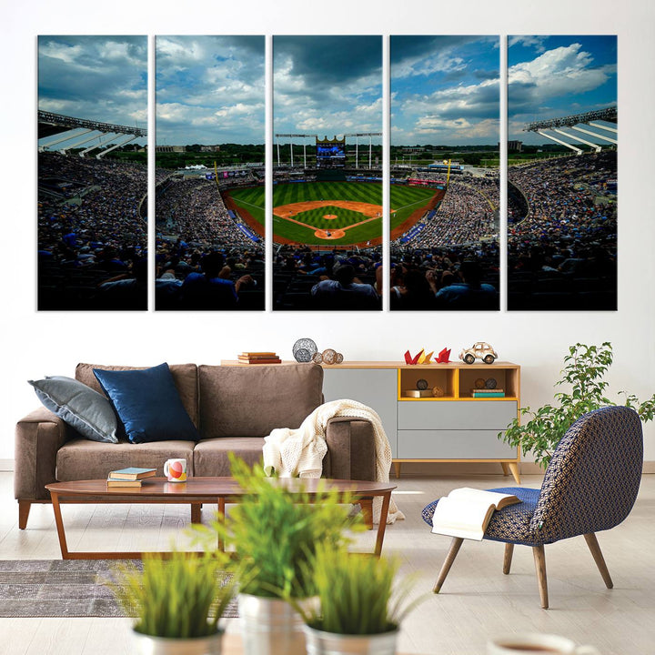 Kauffman Stadium Kansas City Royals Wall Art Canvas Print