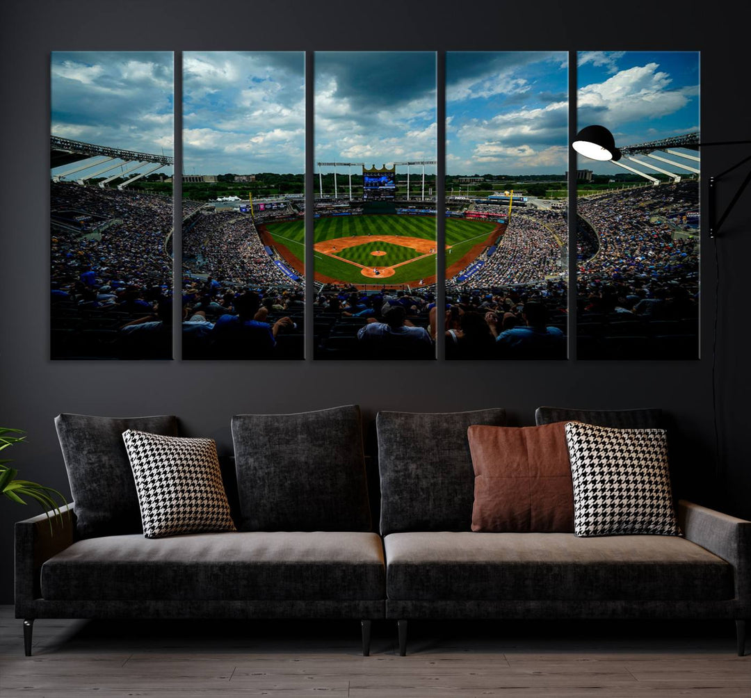 Kauffman Stadium Kansas City Royals Wall Art Canvas Print