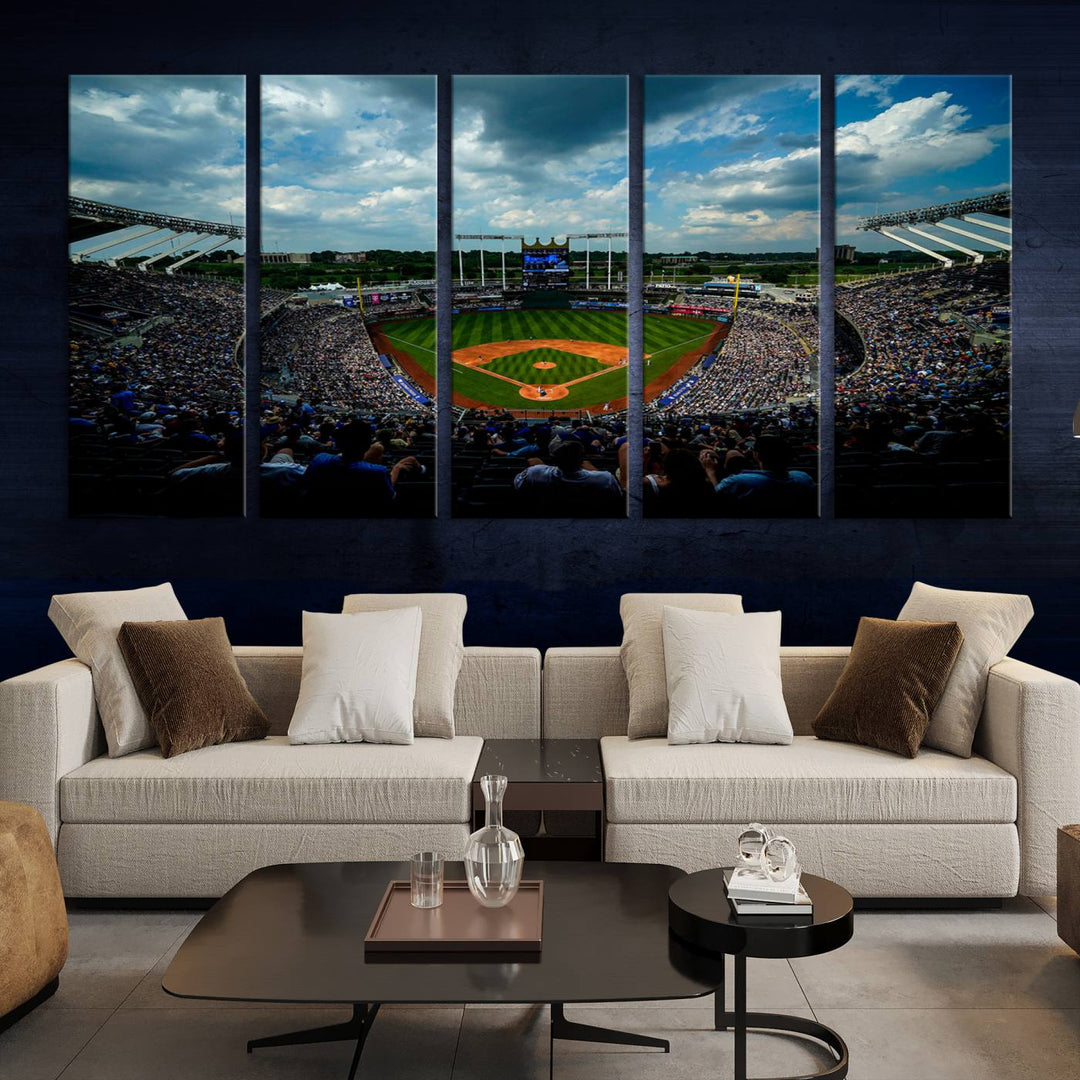 Kauffman Stadium Kansas City Royals Wall Art Canvas Print