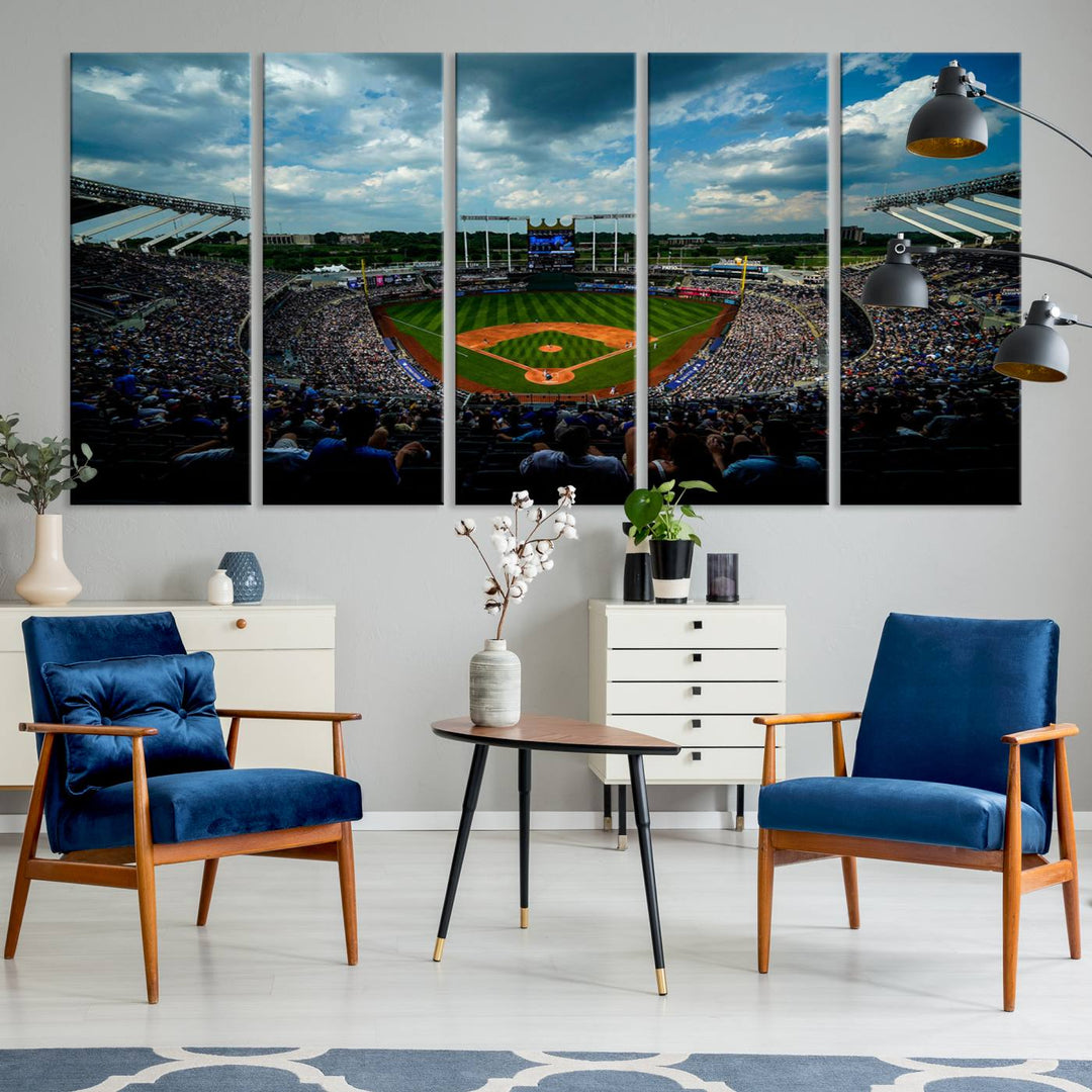 Kauffman Stadium Kansas City Royals Wall Art Canvas Print