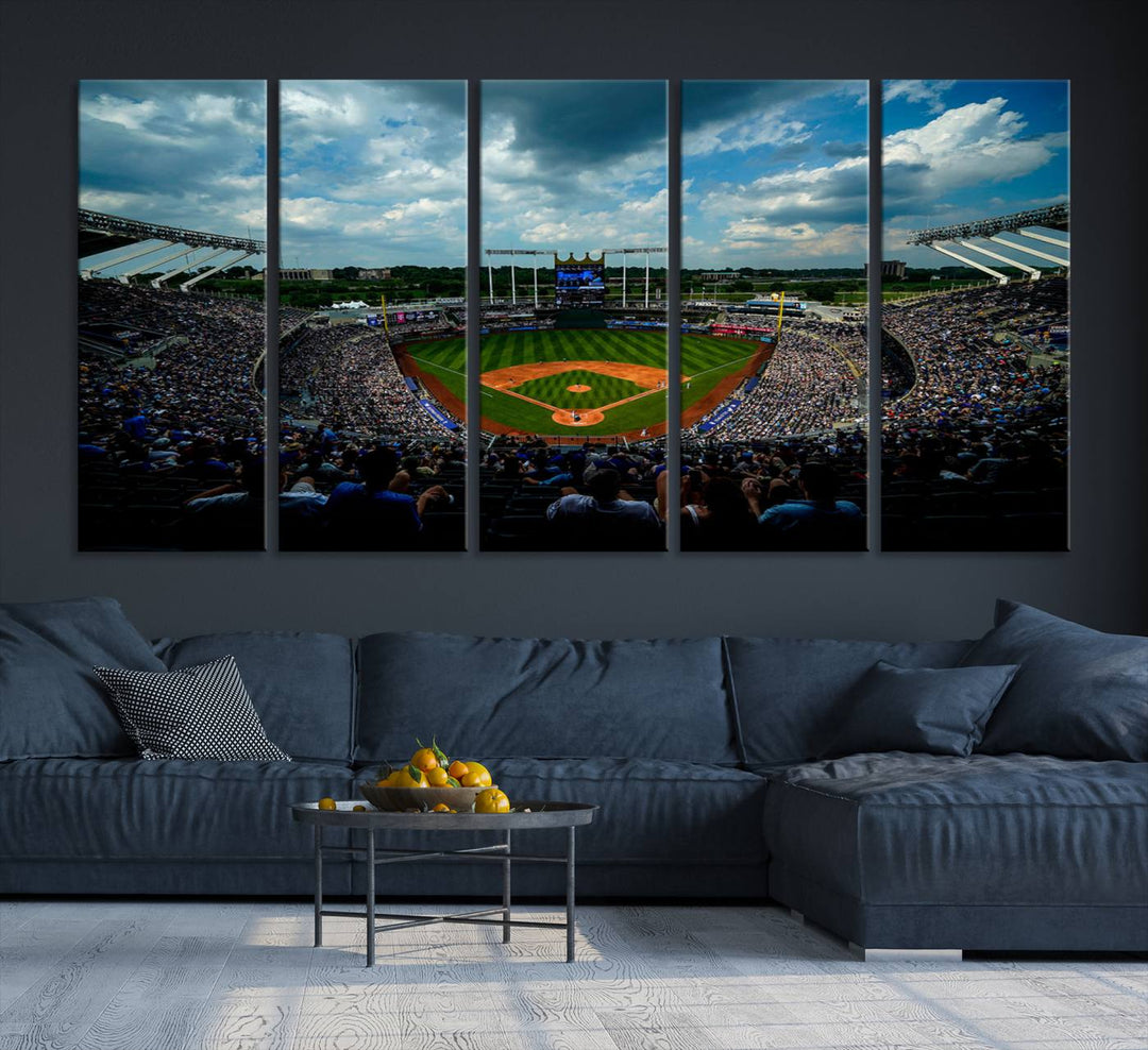 Kauffman Stadium Kansas City Royals Wall Art Canvas Print