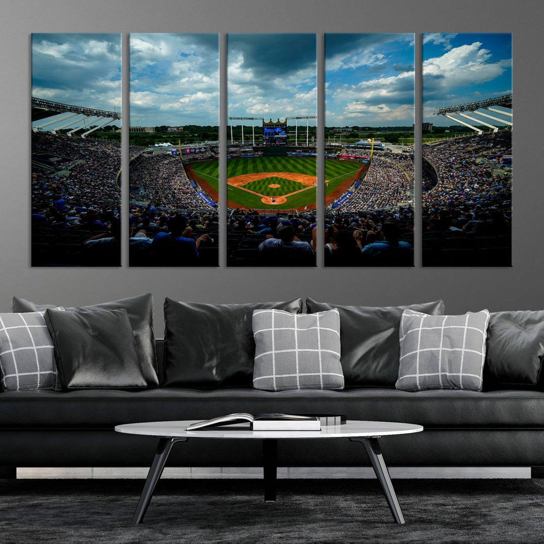 Kauffman Stadium Kansas City Royals Wall Art Canvas Print