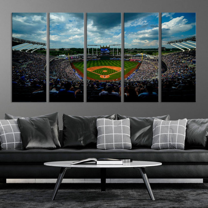 Kauffman Stadium Kansas City Royals Wall Art Canvas Print