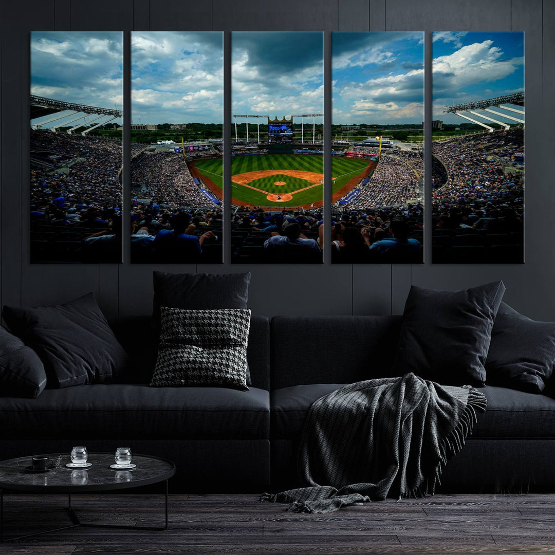 Kauffman Stadium Kansas City Royals Wall Art Canvas Print