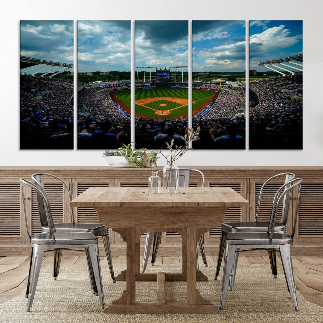 Kauffman Stadium Kansas City Royals Wall Art Canvas Print