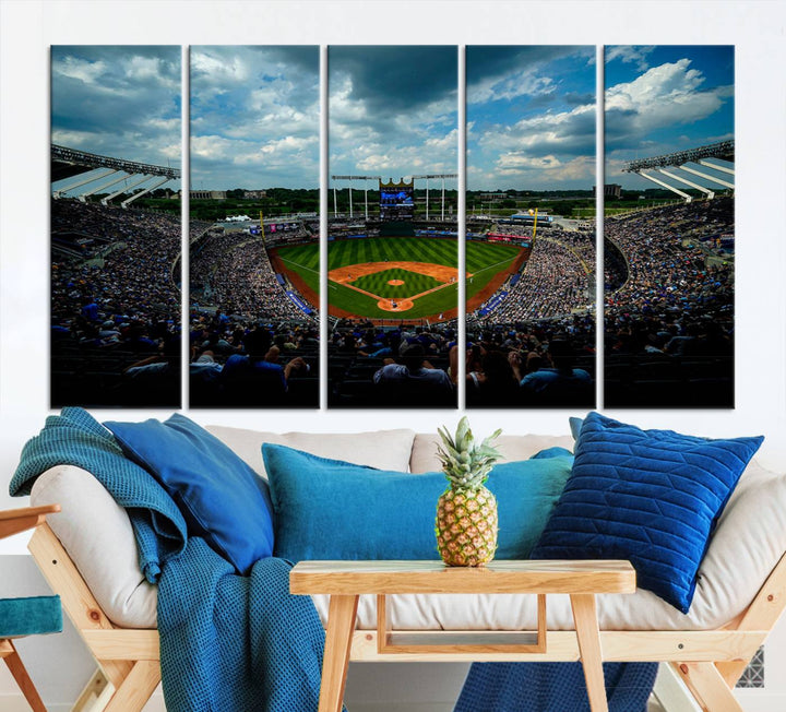 Kauffman Stadium Kansas City Royals Wall Art Canvas Print