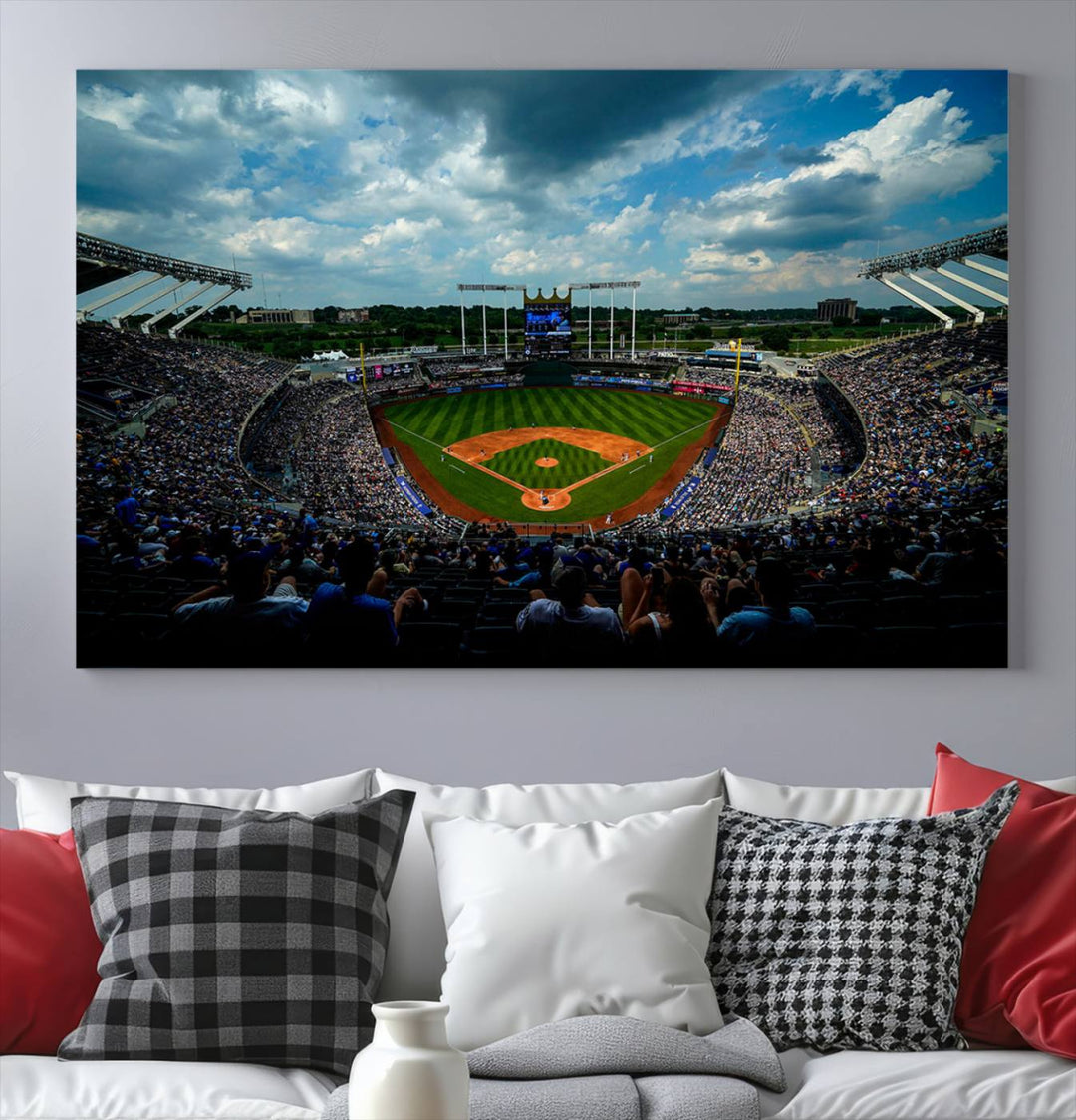 Kauffman Stadium Kansas City Royals Wall Art Canvas Print