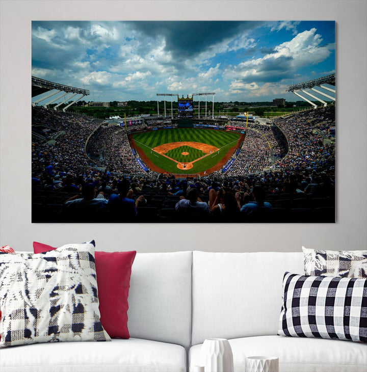 Kauffman Stadium Kansas City Royals Wall Art Canvas Print