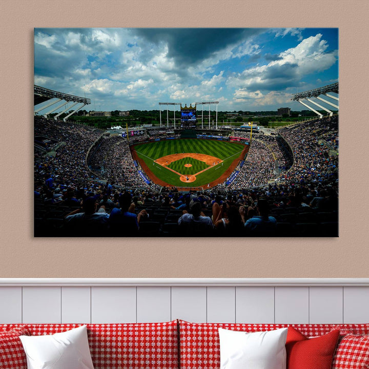 Kauffman Stadium Kansas City Royals Wall Art Canvas Print