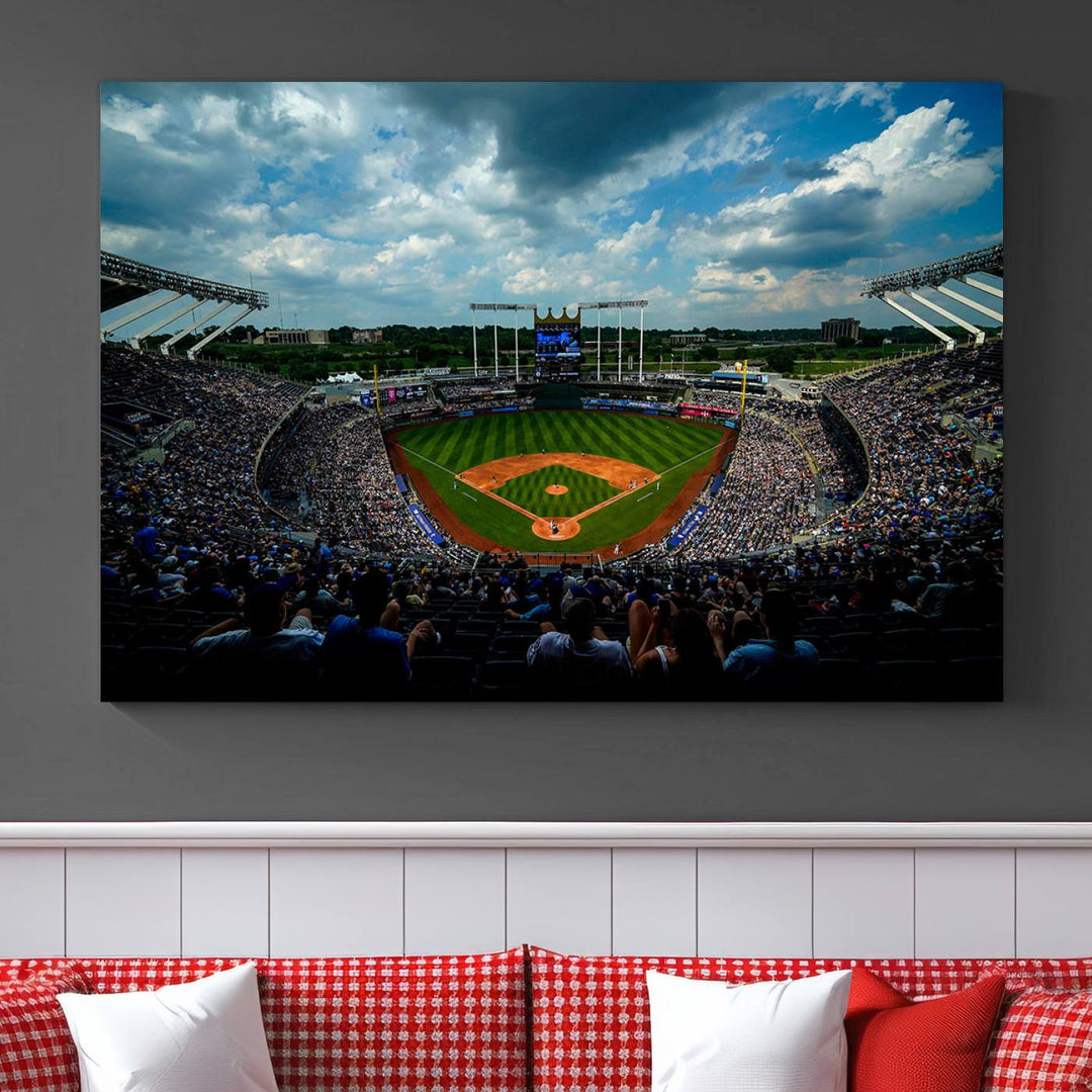 Kauffman Stadium Kansas City Royals Wall Art Canvas Print