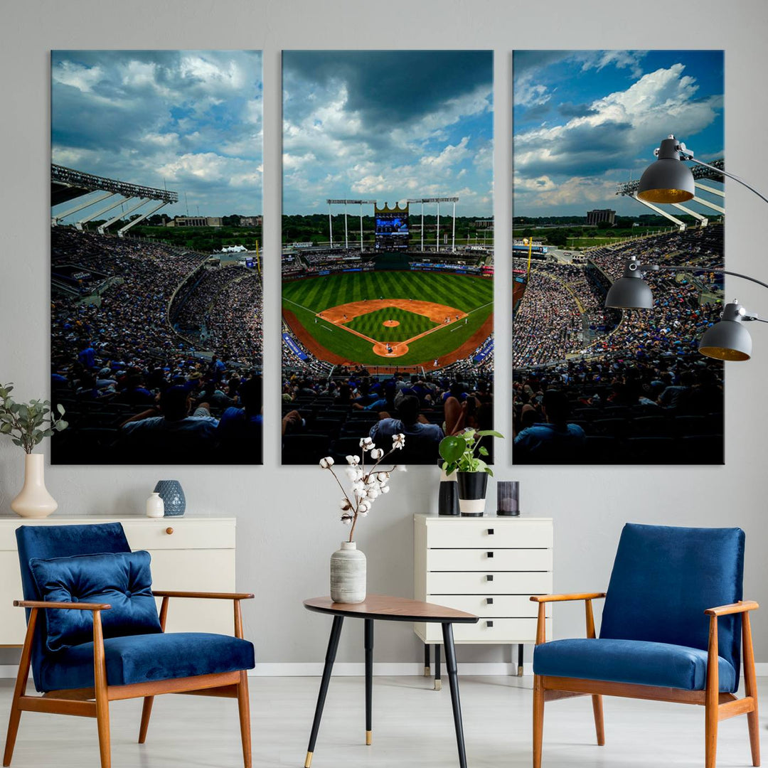 Kauffman Stadium Kansas City Royals Wall Art Canvas Print