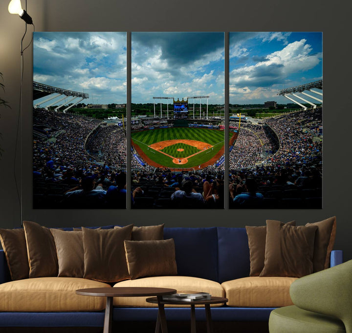 Kauffman Stadium Kansas City Royals Wall Art Canvas Print