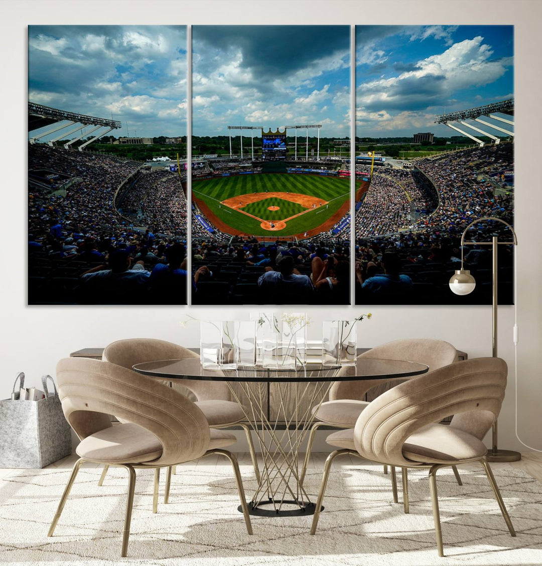 Kauffman Stadium Kansas City Royals Wall Art Canvas Print