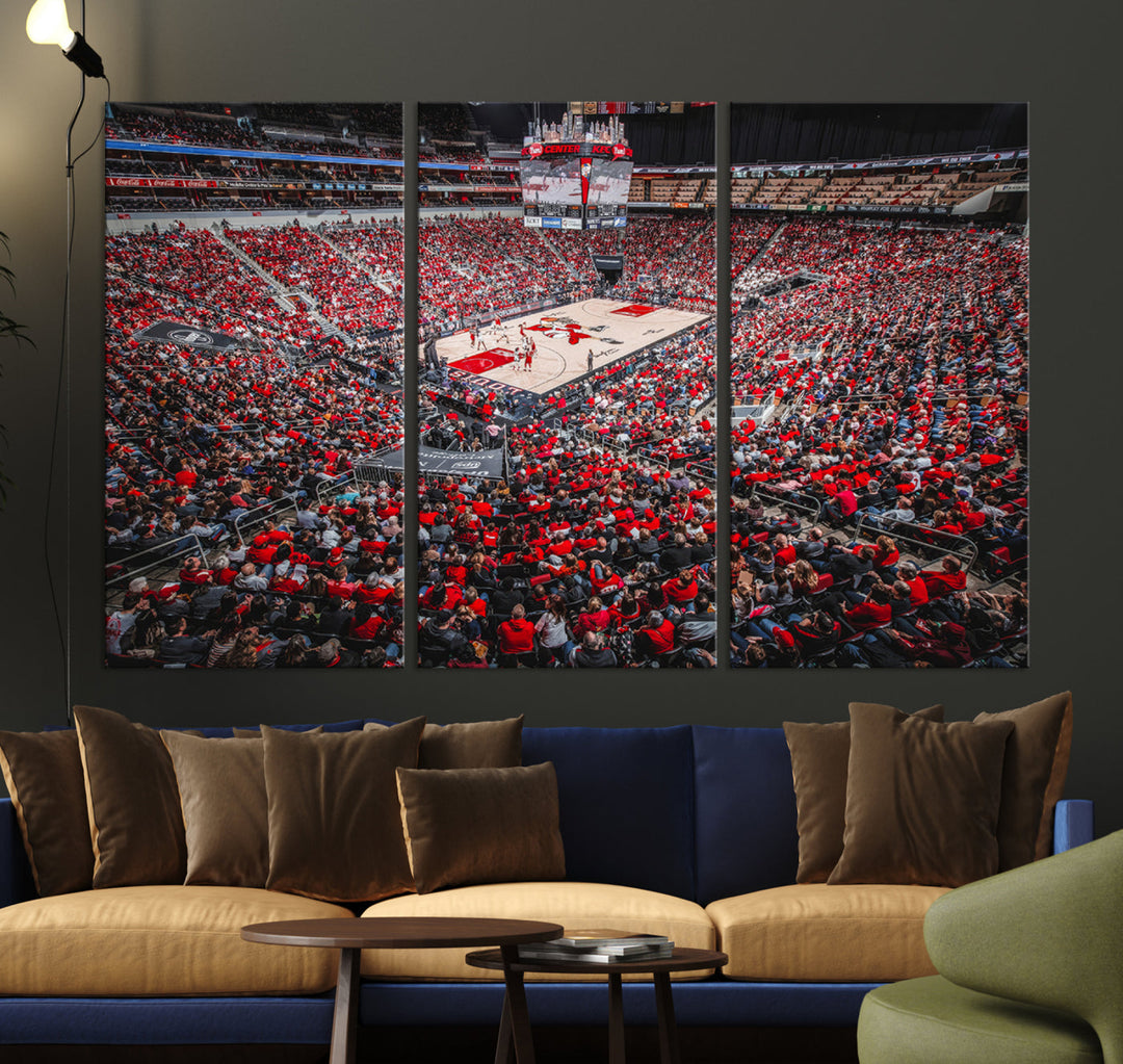 KFC Yum Center Wall Art Print Louisville Stadium Wall Art Canvas Print, NBA Basketball Play Game Wall Art Print, Basketball Lover Gift