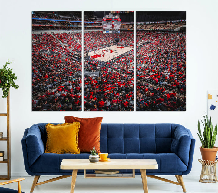 KFC Yum Center Wall Art Print Louisville Stadium Wall Art Canvas Print, NBA Basketball Play Game Wall Art Print, Basketball Lover Gift