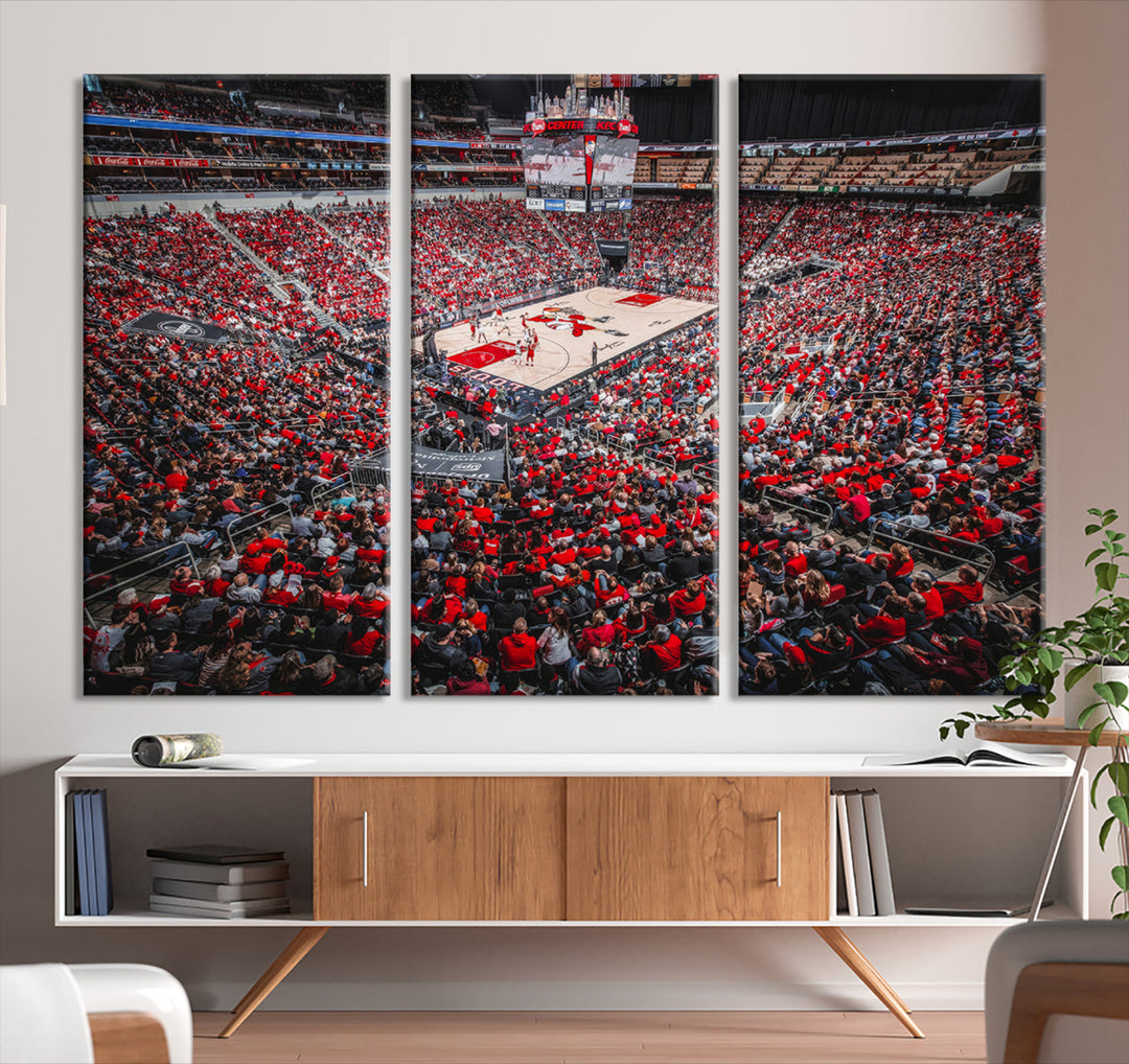 KFC Yum Center Wall Art Print Louisville Stadium Wall Art Canvas Print, NBA Basketball Play Game Wall Art Print, Basketball Lover Gift