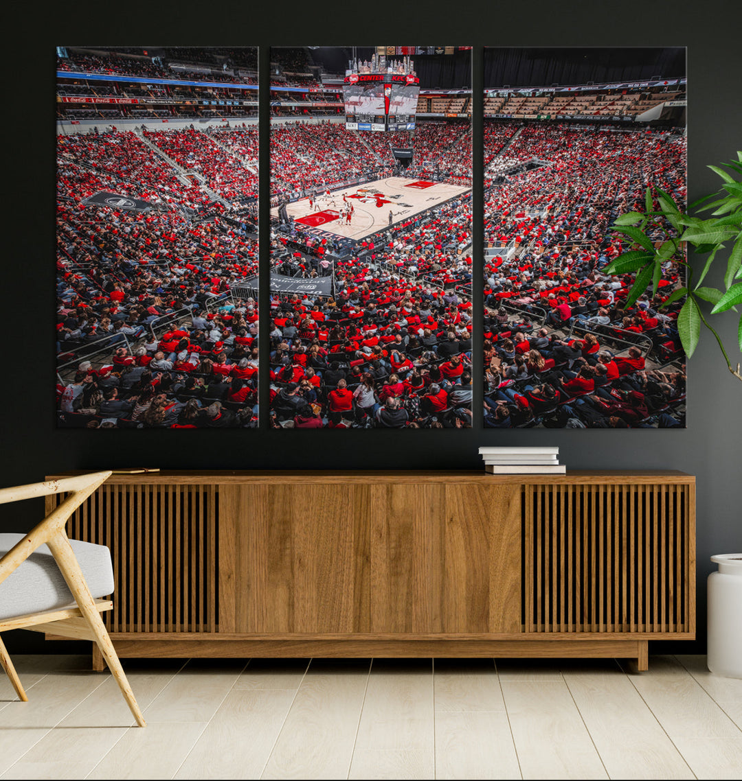 KFC Yum Center Wall Art Print Louisville Stadium Wall Art Canvas Print, NBA Basketball Play Game Wall Art Print, Basketball Lover Gift