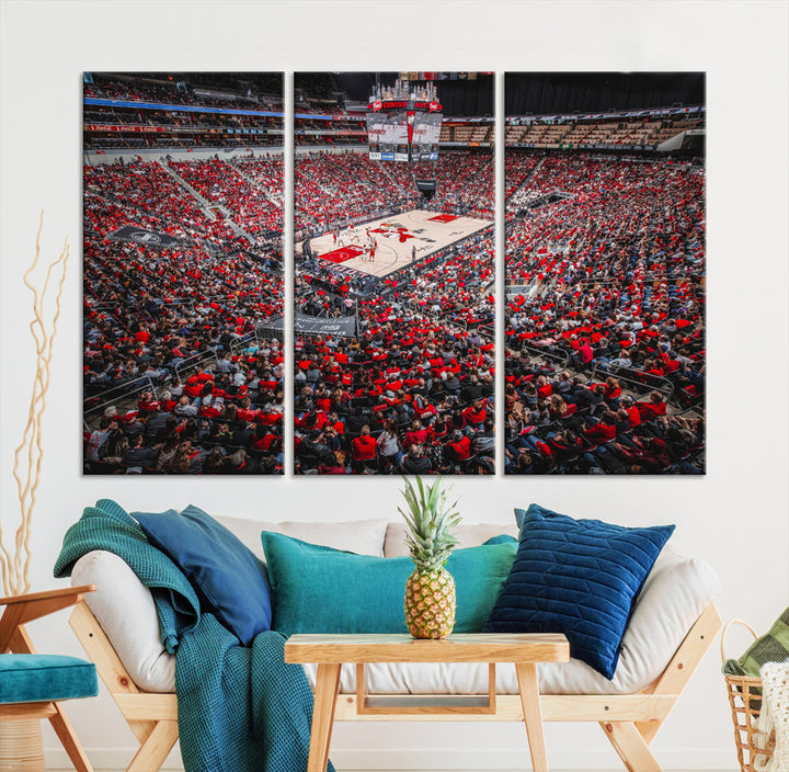 KFC Yum Center Wall Art Print Louisville Stadium Wall Art Canvas Print, NBA Basketball Play Game Wall Art Print, Basketball Lover Gift