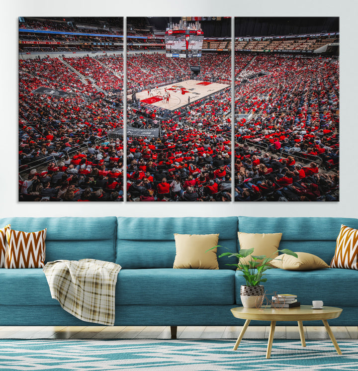 KFC Yum Center Wall Art Print Louisville Stadium Wall Art Canvas Print, NBA Basketball Play Game Wall Art Print, Basketball Lover Gift