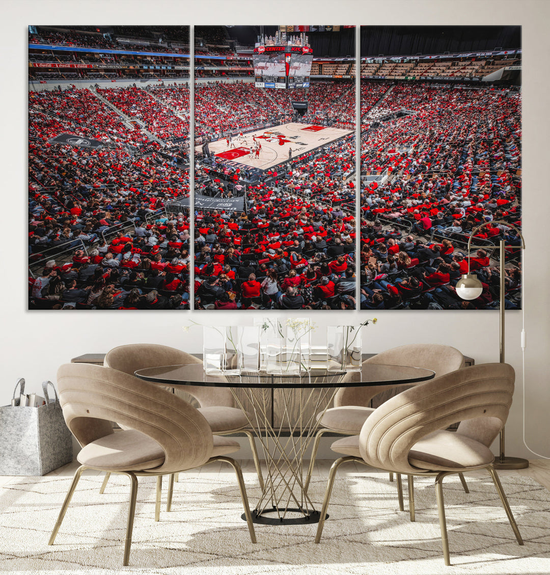 KFC Yum Center Wall Art Print Louisville Stadium Wall Art Canvas Print, NBA Basketball Play Game Wall Art Print, Basketball Lover Gift