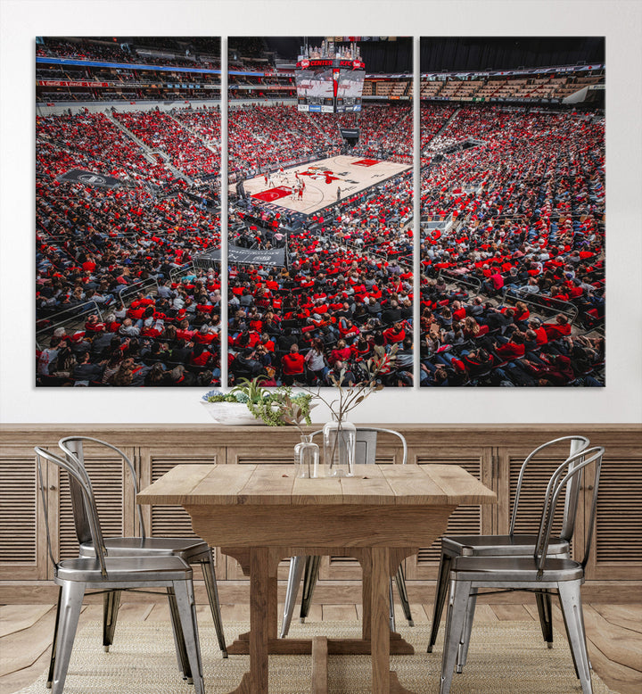 KFC Yum Center Wall Art Print Louisville Stadium Wall Art Canvas Print, NBA Basketball Play Game Wall Art Print, Basketball Lover Gift