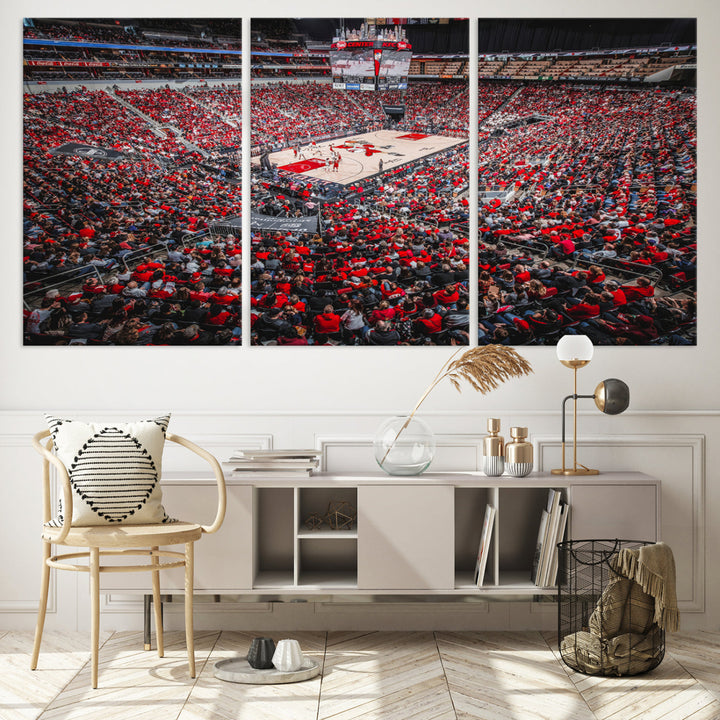 KFC Yum Center Wall Art Print Louisville Stadium Wall Art Canvas Print, NBA Basketball Play Game Wall Art Print, Basketball Lover Gift