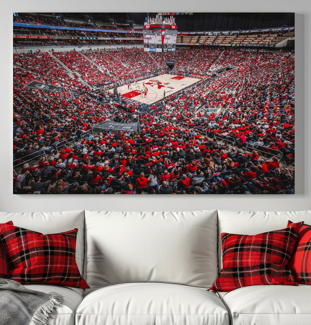 KFC Yum Center Wall Art Print Louisville Stadium Wall Art Canvas Print, NBA Basketball Play Game Wall Art Print, Basketball Lover Gift