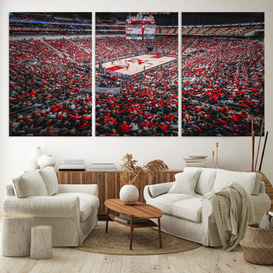 KFC Yum Center Wall Art Print Louisville Stadium Wall Art Canvas Print, NBA Basketball Play Game Wall Art Print, Basketball Lover Gift