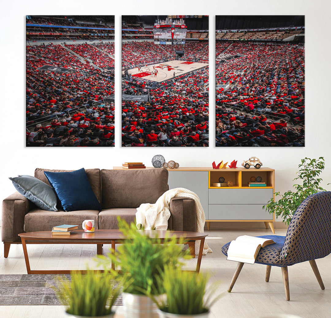 KFC Yum Center Wall Art Print Louisville Stadium Wall Art Canvas Print, NBA Basketball Play Game Wall Art Print, Basketball Lover Gift